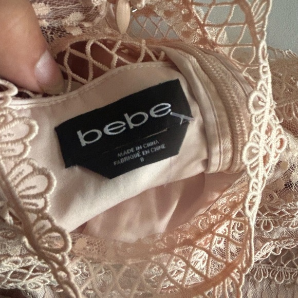 NWT Bebe knit crochet mini dress size small - Picture 6 of 9